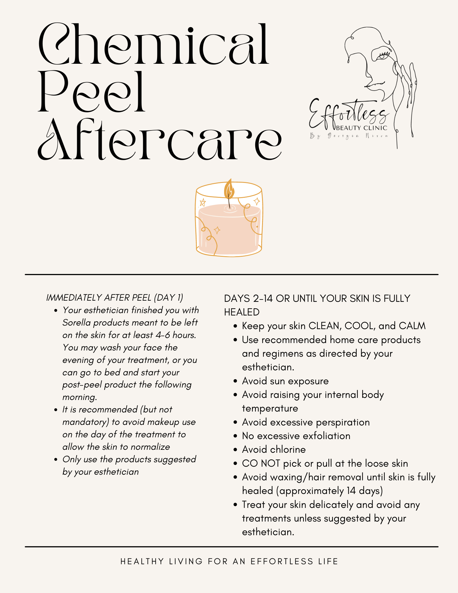 chemical peel aftercare instructions